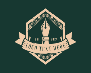 Calligraphy - Publisher Calligraphy Pen logo design