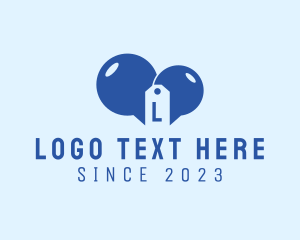 Messaging - Tag Speech Bubble Coupon logo design