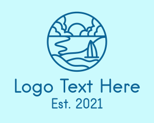 Coast - Summer Beach Coast logo design