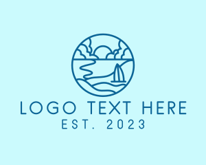 Scenery - Summer Beach Coast logo design