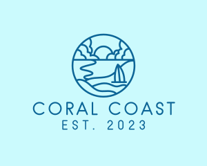 Summer Beach Coast logo design