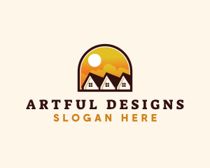 Subdivision Arch Roofing Realty logo design