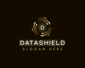 Data - Artificial Intelligence Technology logo design