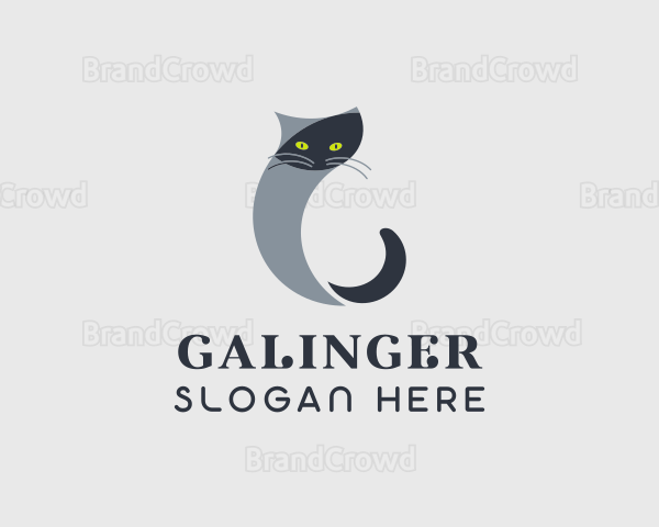 Pet Cat Letter C Logo