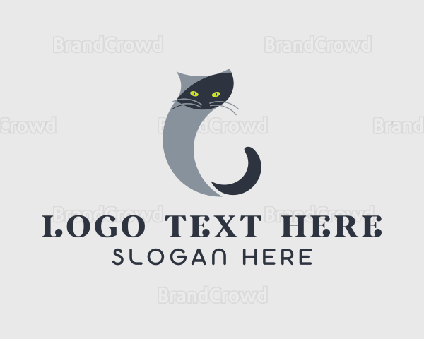 Pet Cat Letter C Logo