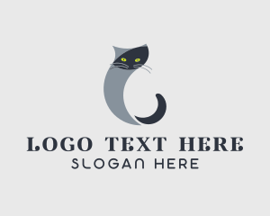 Vet - Pet Cat Letter C logo design