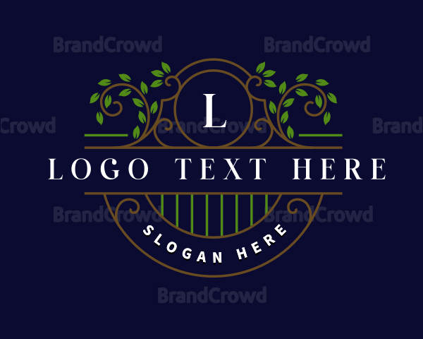 Gardening Leaf Vines Logo