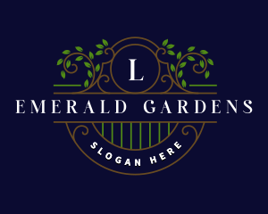 Gardening Leaf Vines logo design