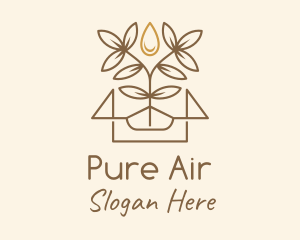 Purifier - Eucalyptus Plant Droplet logo design