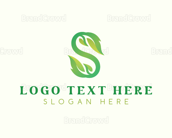 Organic Fresh Leaf Letter S Logo