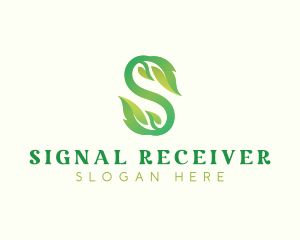 Organic Fresh Leaf Letter S logo design