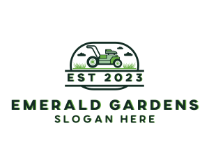 Garden Yard Lawn Mower logo design