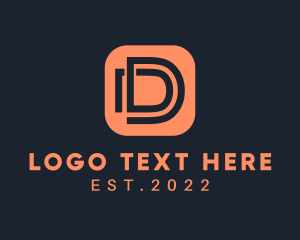 Mobile Application - Business Firm Letter D logo design