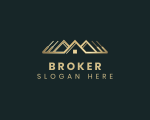 Roof Realty Broker logo design