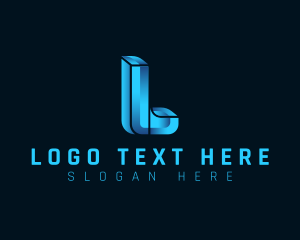 Application - Modern 3D Agency Letter L logo design