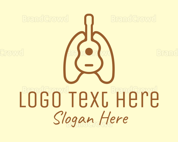 Brown Guitar Lungs Logo