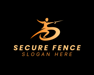 Fencing - Fencing Sports Athlete logo design