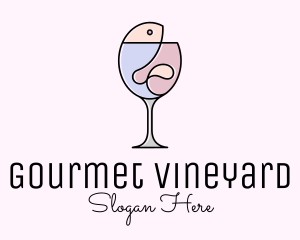 Seafood Wine Restaurant logo design