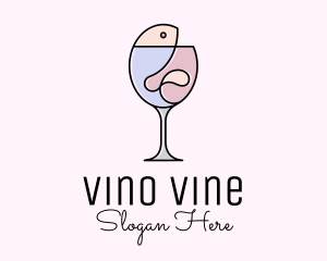 Wine - Seafood Wine Restaurant logo design