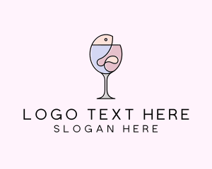 Seafood Wine Restaurant logo design