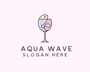 Seafood Wine Restaurant logo design