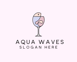 Seafood Wine Restaurant logo design