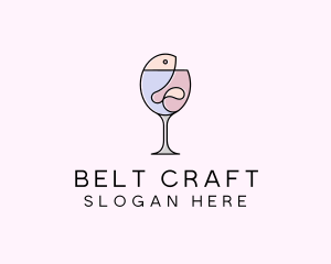 Seafood Wine Restaurant logo design