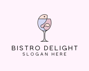 Seafood Wine Restaurant logo design