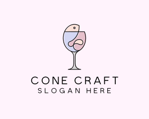 Seafood Wine Restaurant logo design