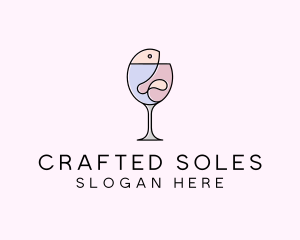 Seafood Wine Restaurant logo design