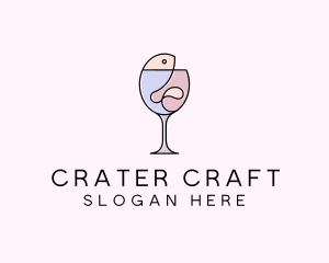 Seafood Wine Restaurant logo design