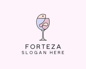 Seafood Wine Restaurant logo design