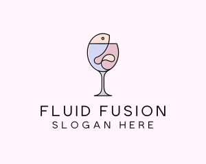 Seafood Wine Restaurant logo design