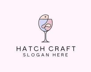 Seafood Wine Restaurant logo design