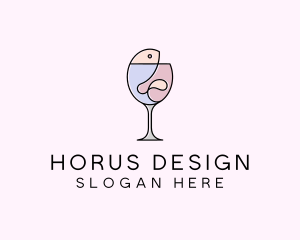 Seafood Wine Restaurant logo design