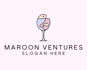 Seafood Wine Restaurant logo design