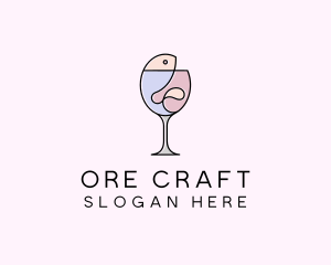 Seafood Wine Restaurant logo design