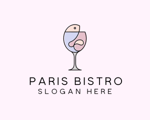 Seafood Wine Restaurant logo design