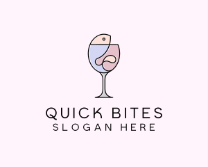 Seafood Wine Restaurant logo design