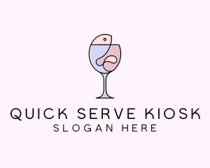 Seafood Wine Restaurant logo design