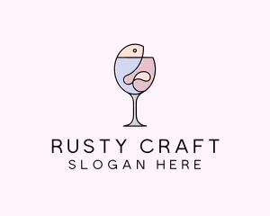 Seafood Wine Restaurant logo design