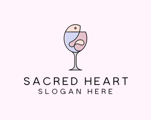 Seafood Wine Restaurant logo design