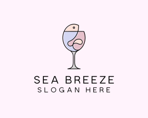 Seafood Wine Restaurant logo design