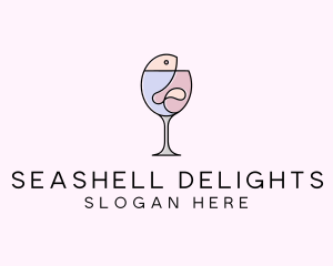 Seafood Wine Restaurant logo design