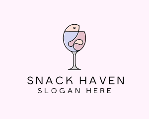 Seafood Wine Restaurant logo design