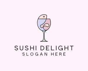 Seafood Wine Restaurant logo design