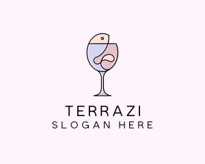 Seafood Wine Restaurant logo design