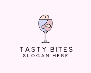 Seafood Wine Restaurant logo design