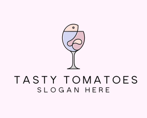 Seafood Wine Restaurant logo design