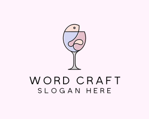 Seafood Wine Restaurant logo design